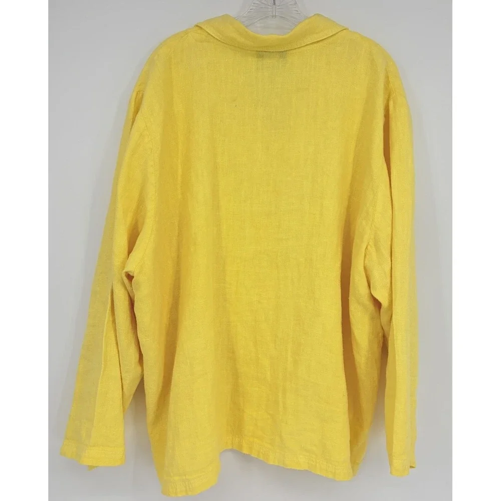 Nannette Keller Linen Lightweight Jacket Shirt Shacket Plus Size 3X